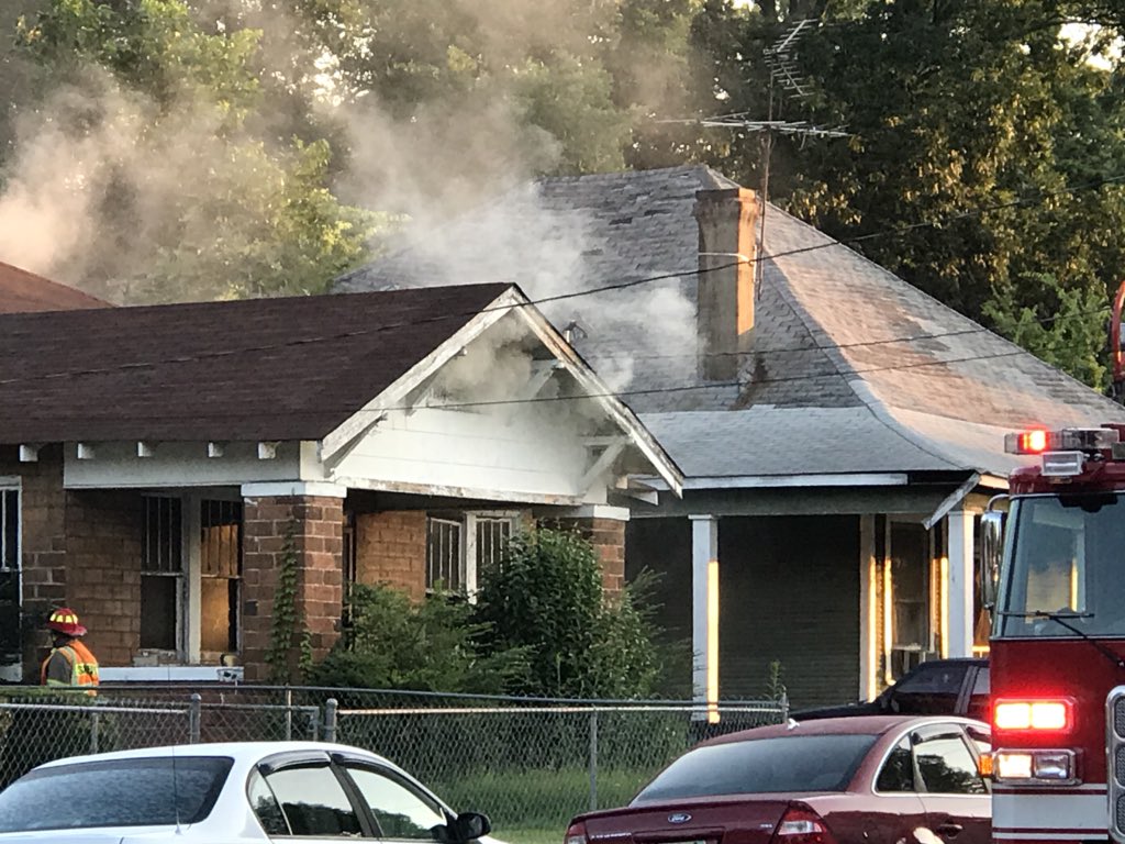 House fire in the 3000 block of Ave F in Ensley. 1 story home with heavy smoke