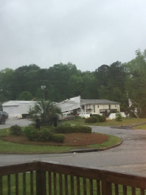 Tornado damage photos out of the Hunters Mountain Mobile Estates in Troy, AL.