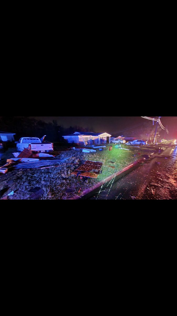 EMS Director Zac Bolding sent me these pictures of damage in Branch Heights community in Eutaw. Several homes sustained damage no major injuries, 1 person was trapped has been freed safely