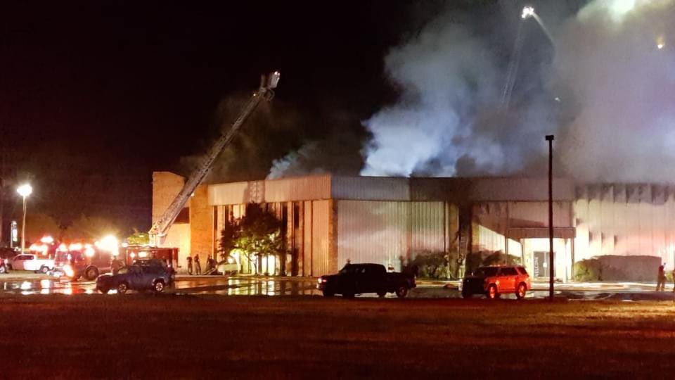 Firefighters from across Calhoun County have been called in to help. Crews are in a defensive mode. Nobody was inside the Faith Temple Church when the fire started