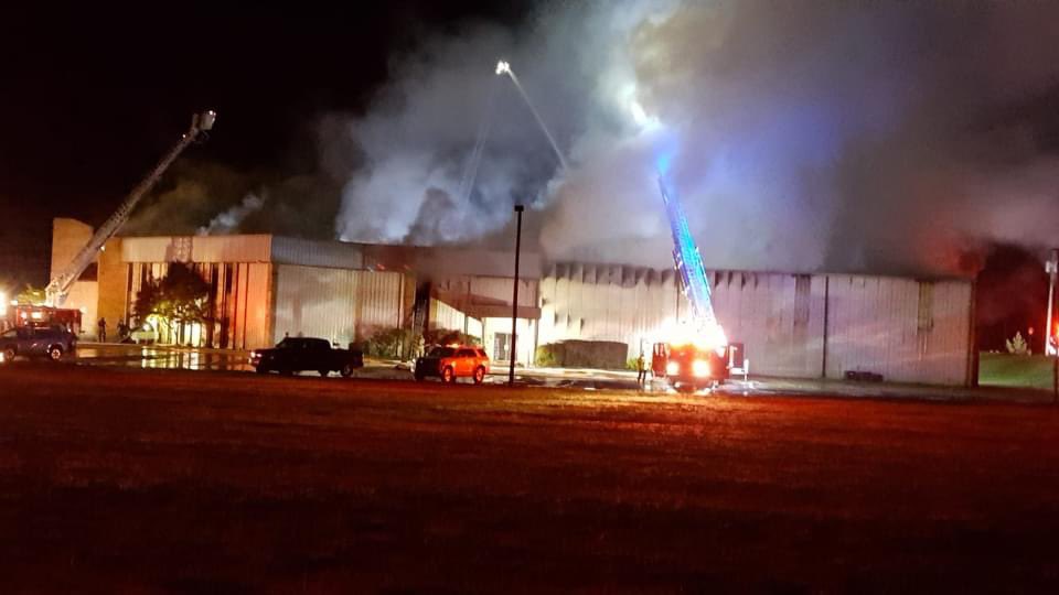 Firefighters from across Calhoun County have been called in to help. Crews are in a defensive mode. Nobody was inside the Faith Temple Church when the fire started