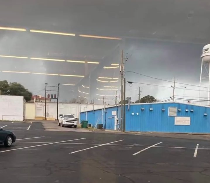 Tornado on the ground in Akron, Alabama.