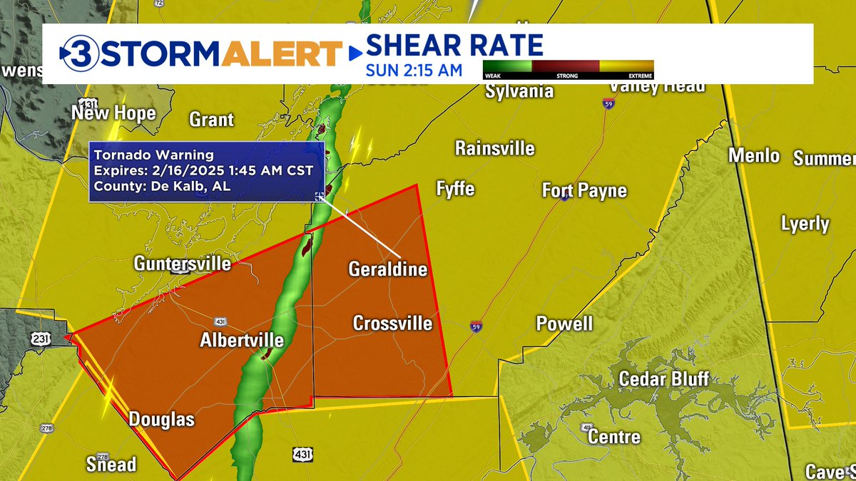 TORNADO S are in effect for portions of Jackson and Dekalb counties in AL. PREPARE YOUR SAFE SPACE NOW. Find a basement of the most interior, lowest part of your home with no windows 