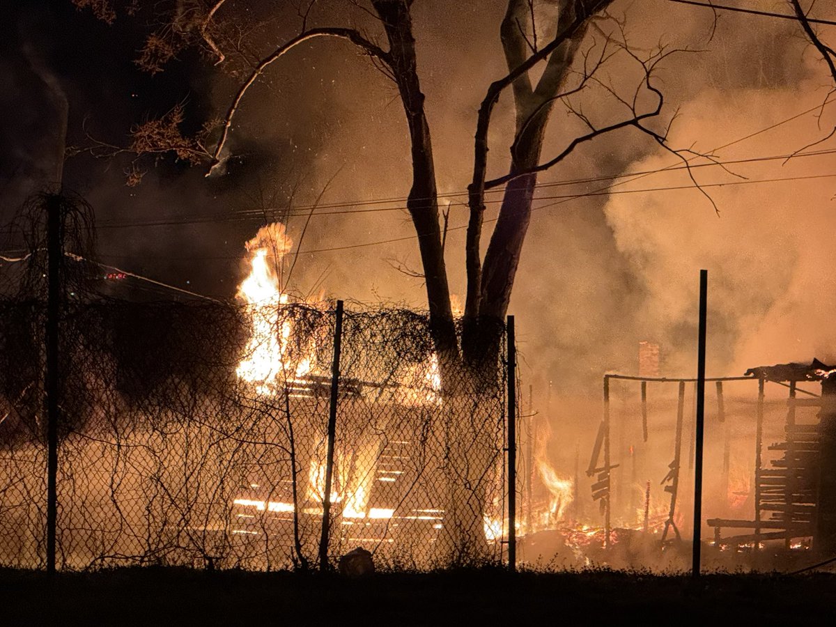Heavy flames being shown at a structure on Rev Abraham Woods Jr blvd and 4th St N. This is across the street from A.H. Parker High School