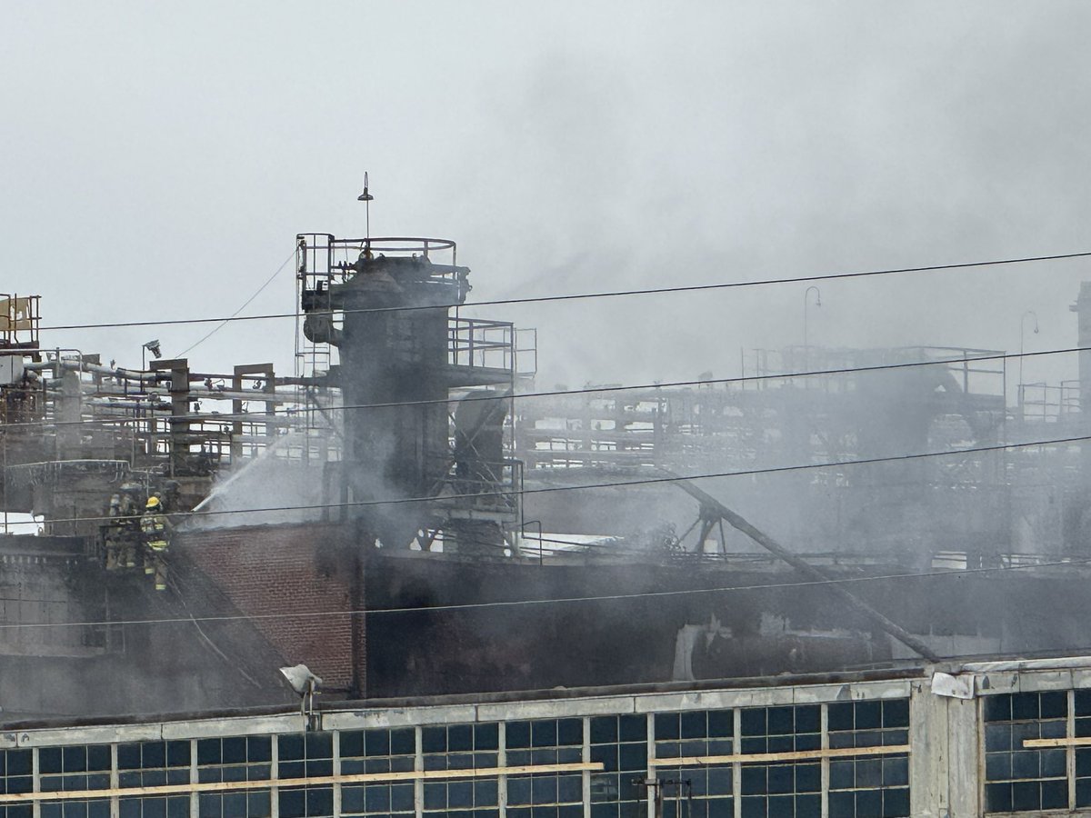 Fire at old Goodyear plant in Gadsden, Ala. Fire crews currently on the scene