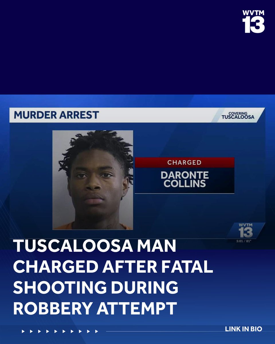 Tuscaloosa man charged after fatal shooting during robbery attempt